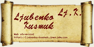 Ljubenko Kusmuk vizit kartica